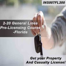 6 months access to 200 hr Prelicensing - 2-20 Property and Casualty, General Lines Agent Pre-Licensing Course (INS007FL200)