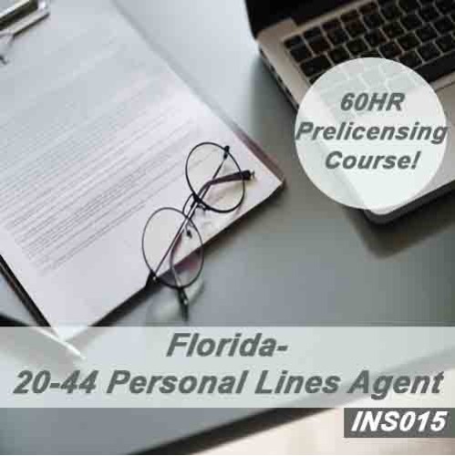 Insurance, Florida, Property & Casualty, Insurance Pre-Licensing, Property & Casualty, Property and Casualty, Pre-licensing, Insurance, All Courses,60 hr 20-44 Personal Lines Agent Prelicensing Course 